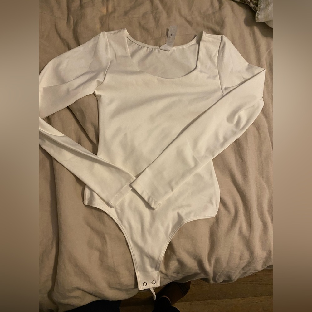 White paragon fit wear body suit